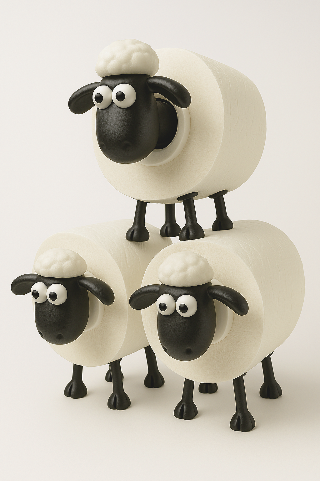 The Bathroom Bunch Sheep Toilet Roll Holder paper holder 3PCS
