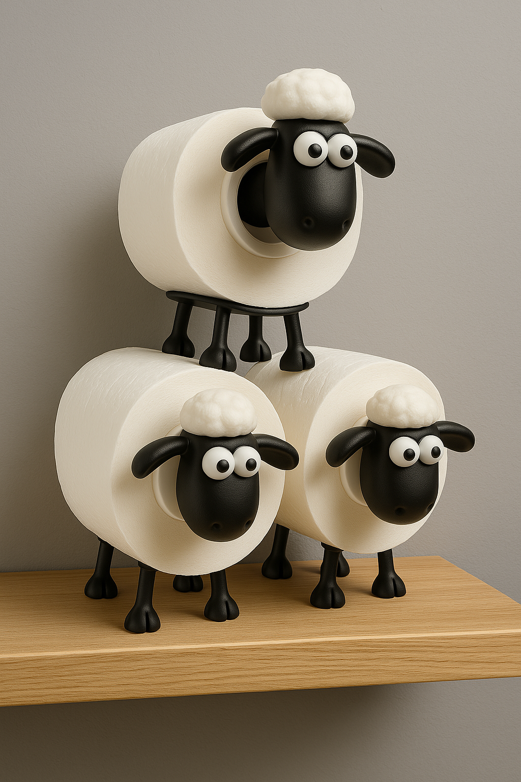 The Bathroom Bunch Sheep Toilet Roll Holder paper holder 3PCS