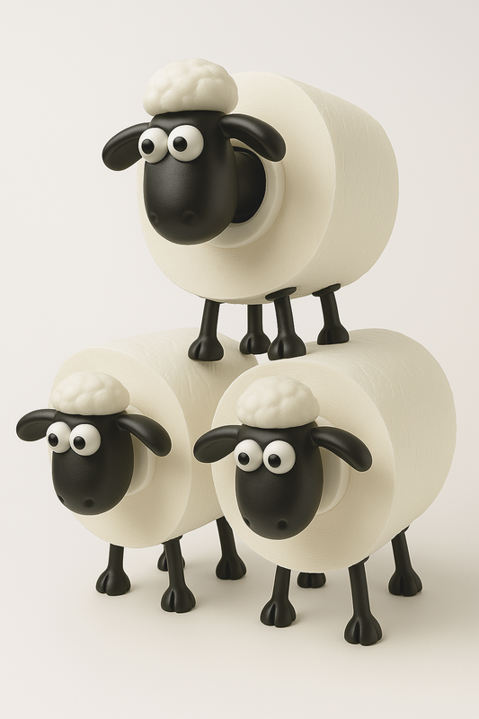 The Bathroom Bunch Sheep Toilet Roll Holder paper holder 3PCS